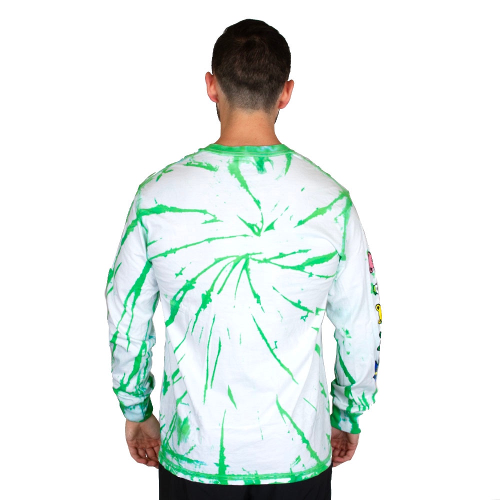 Ducks Spirit, Green, Long Sleeve, Cotton, Men, Unisex, Football, Class Trip, Tie-Dye, Grateful Dead, Dancing Bears, T-Shirt, 997214
